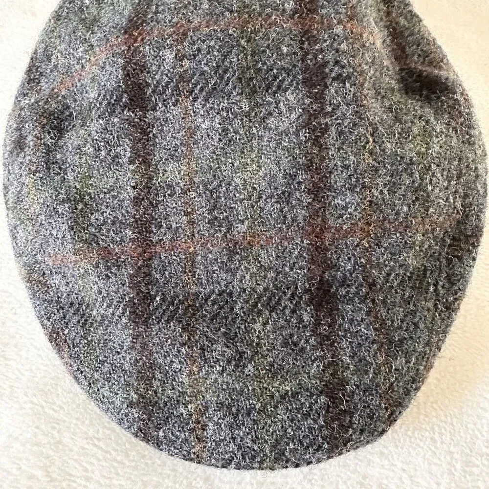 Failsworth Harris Tweed Wool Flat Cap Wool Newsboy Hat Scotland Plaid Mens